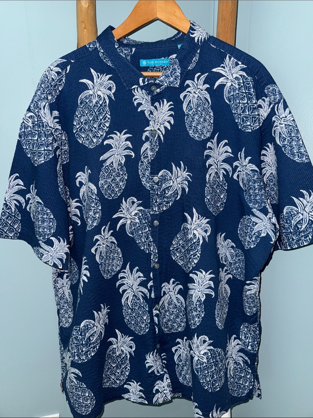 Tori Richard Men's “Sweet Tart” Pineapple 100% Cotton Lawn Button-Down S/S Shirt